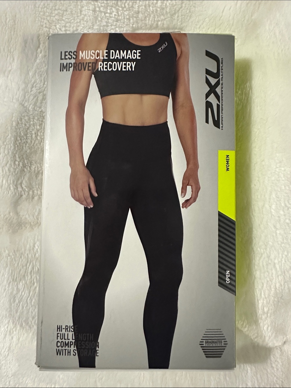 2XU Human Performance Multiplier Women’s Black Hi-Rise Compression Leggings SzM